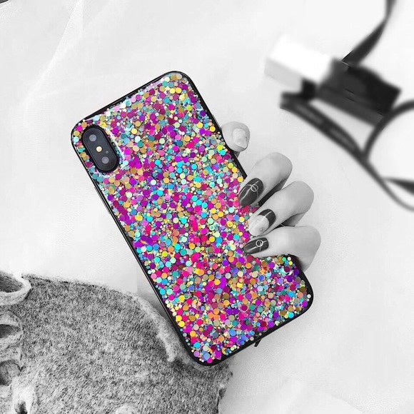 iPhone x Colorful Bling Glitter Case iPhone ten - Picture 2 of 6